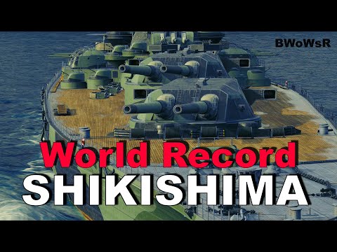 SHIKISHIMA - 373K DMG - RECORD - World of Warships
