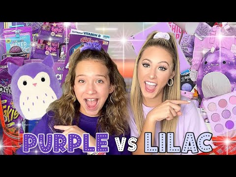 PURPLE ☂️🍇 VS 🦄🍬 LILAC NO BUDGET TARGET SHOPPING CHALLENGE! 🤑