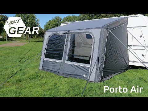 your GEAR Porto Air • aufblasbares Vorzelt 340 x 250 cm Sonnenvordach Reisevorzelt Wohnwagenvorzelt
