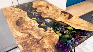 I Created the MOST BEAUTIFUL Table with Epoxy Resin and Flowers