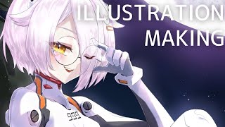 【イラストメイキング】へにゃさんがエヴァに乗ったら・・