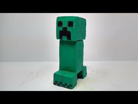 ¡Increíble tutorial! ¡Creeper de Minecraft con plastilina!