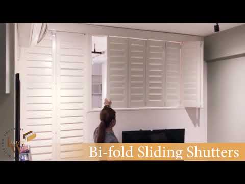 Bi-fold Plantation Shutters as Room Divider