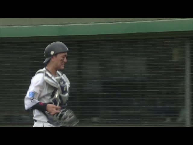 【ファーム】ピッチャー助ける好送球!! ライオンズ・古市尊 強肩で盗塁を阻止する!! 2025年8月9日 埼玉西武ライオンズ 対 東京ヤクルトスワローズ