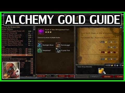 Legion Alchemy Gold Guide - Make Gold Flipping Flasks[RNG Heavy] - WoW Legion