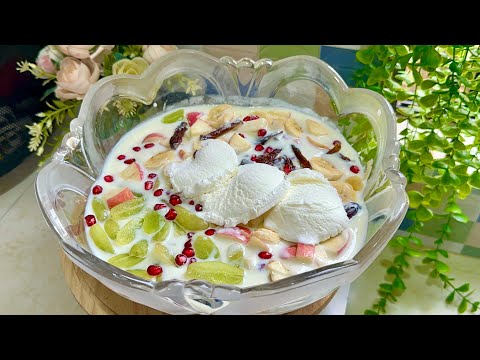 FRUIT CUSTARD Recipe -Super Creamy Easy Summer Dessert