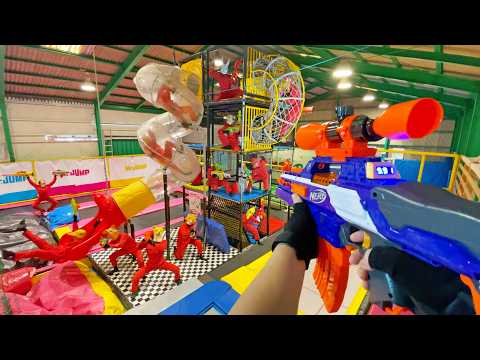 Nerf War | Amusement Park Battle 66 (Nerf First Person Shooter)
