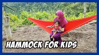 Hammock for Kids in The Flowers Garden
