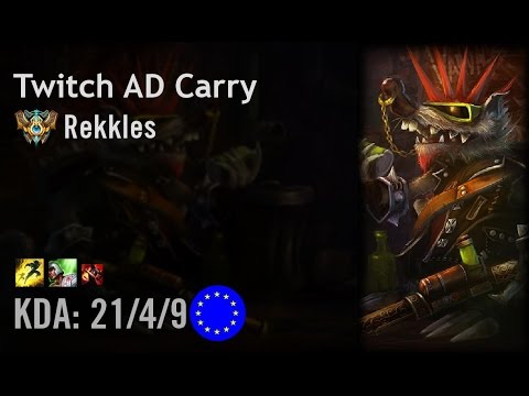 Twitch AD Carry vs Jhin - Rekkles - EUW Challenger Patch 6.12