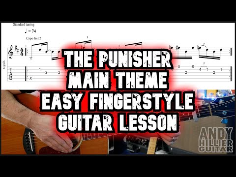 The Punisher Easy Fingerstyle Guitar Lesson