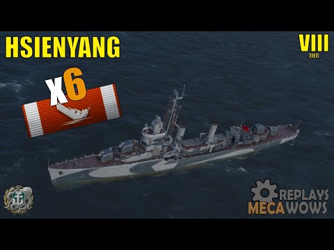 Destroyer Hsienyang 6 Kills & 141k Damage | World of Warships Gameplay