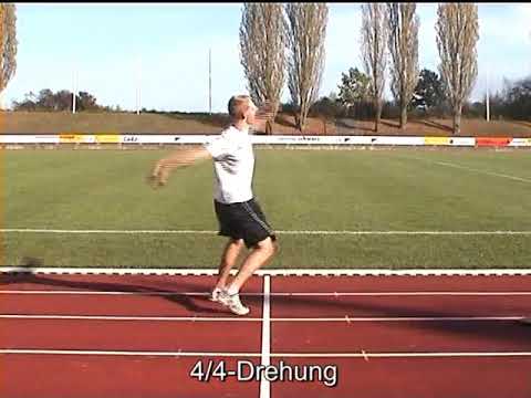 Doppelstunde Leichtathletik 2 - 36 Diskus: 4/4-Drehung mit Diskus