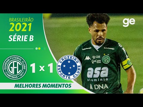 Gols e lances de Guarani x Cruzeiro