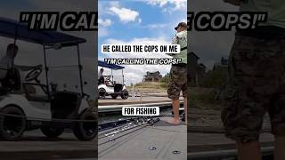 Entitled Karen calls the cops on me for fishing a public lake by their “rich people” boats.