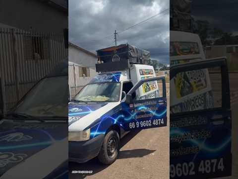 Fiat Fiorino Furgão Carro de Som Marcos Publicidades Alto Taquari-MT
