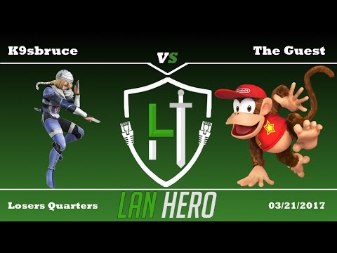 LAN Hero Tuesday #20 K9sbruce (Sheik) Vs The Guest (Diddy Kong) - Losers Quarters
