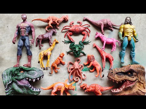 Dinosaurus Jurassic World Dominion:T-Rex, Mosasaurus, Kingkong, Siren Head, Spider-man, Frog,Octopus