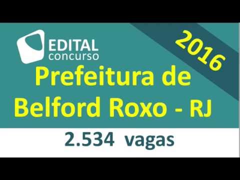 Edital Concurso Belford Roxo RJ 2016 - Rio de Janeiro