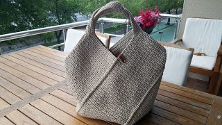 POLYESTER MAKROME İPTEN BULMACA ÇANTA YAPIMI (therapyyarn)