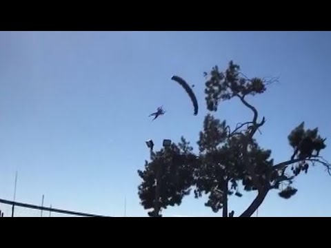 Skydiving Santa Comes In Hot, Hits Tree & Breaks Leg At Florida Charity Event