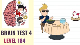 🧠 Brain Test 4 Level 184 | Gymmy needs some protein in his salad | Walkthrough