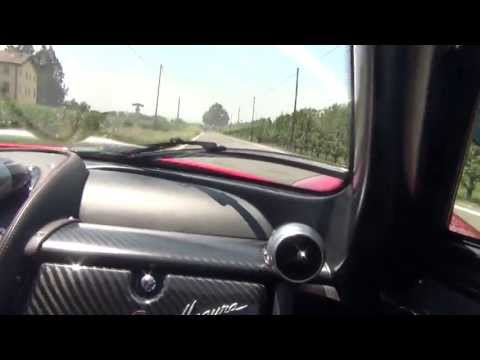 Pagani Huayra going nuts for a customer test drive in italy