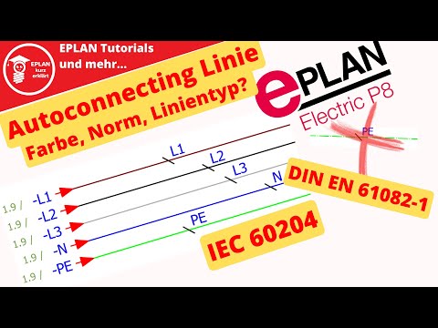 Autoconnect line in EPLAN, color, line type, potential definition and what does the standard say?
