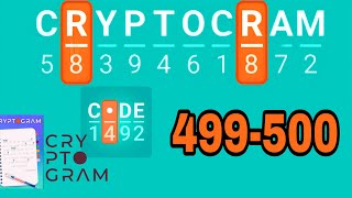 CRYPTOGRAM Word Logic Puzzles level 499 500