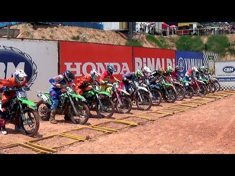 Final Campeonato Brasileiro Motocross 2017 Largada e Tombo Mx2 Junior