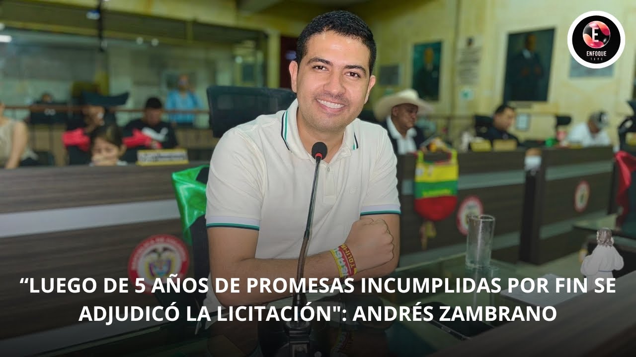“Luego de 5 años de promesas incumplidas por fin se adjudicó la licitación": Andrés Zambrano