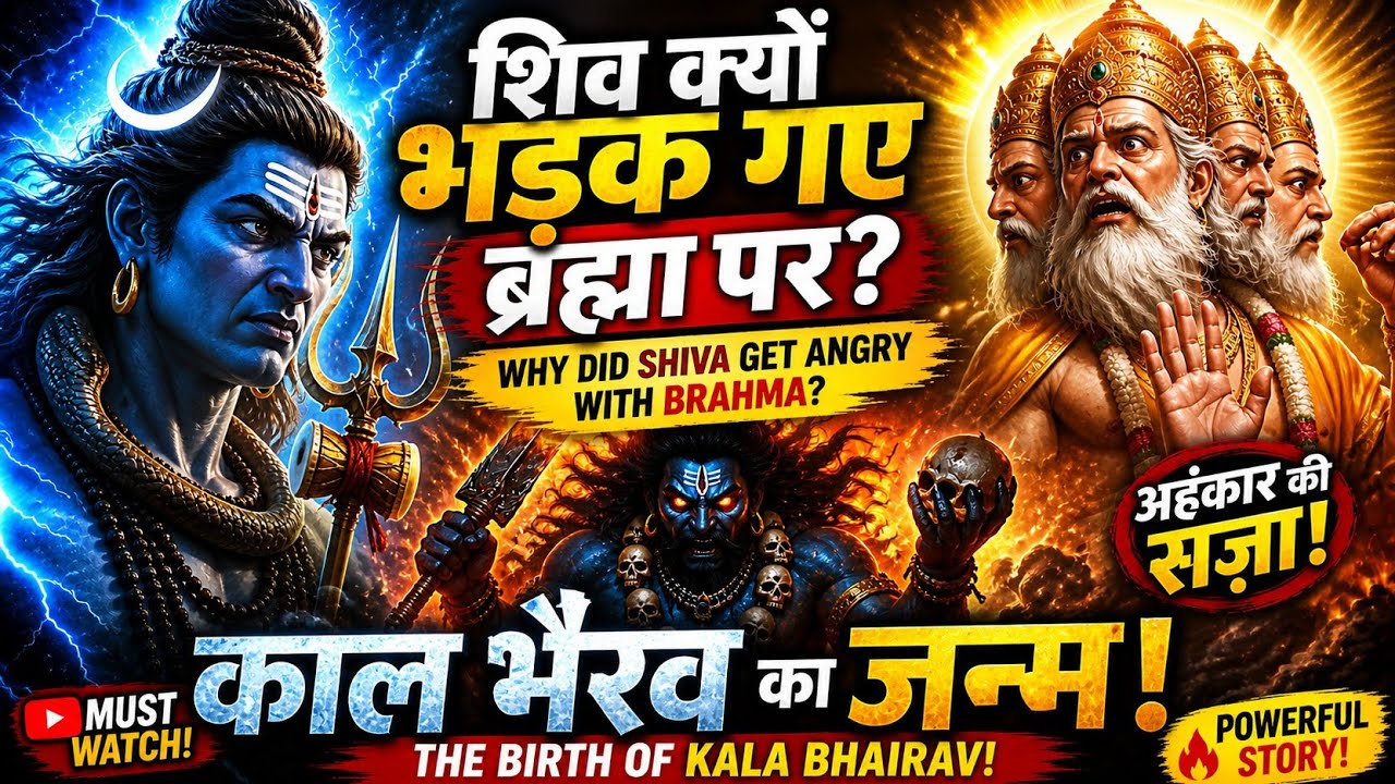 Lब्रह्मदेव का पाँचवाँ सिर किसने काटा? | एक रहस्य|#trending #shiv #viralvideo