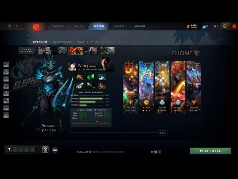 dota2core yang Dragon Knight - Elephant vs Ehome - DPC 21