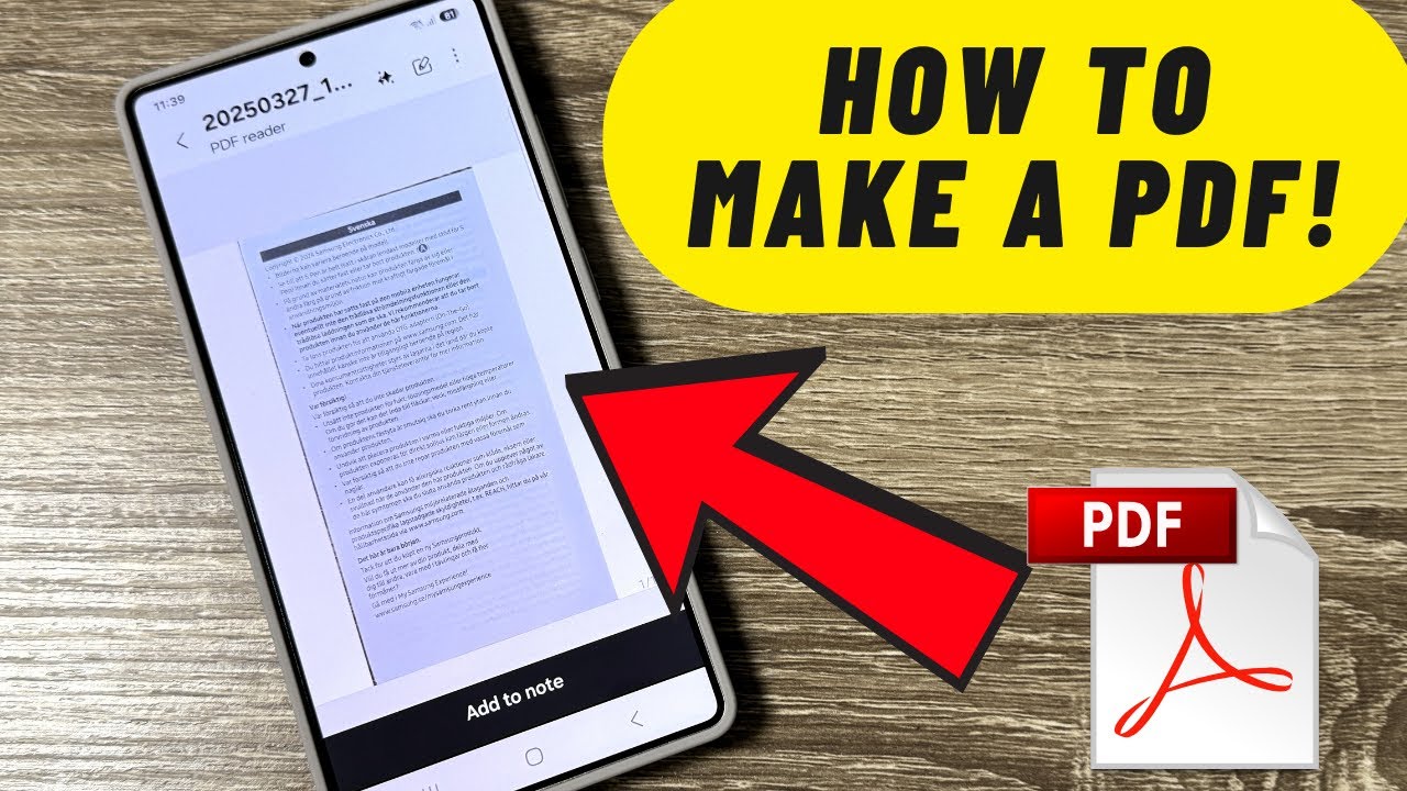 How to Make a PDF on Samsung Phones