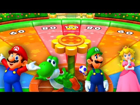 Mario Party 10 - Minigames - Mario vs Yoshi vs Luigi vs Peach