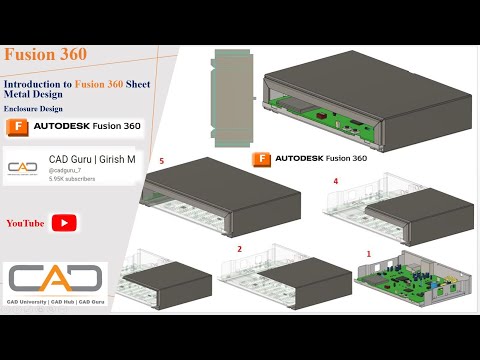 Introduction to Fusion 360 Sheet Metals | Example -1 | Enclosure Design | Short