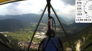 preview picture of video 'Tolmin (Slovenia) 2012 hang-glider beginner flying'