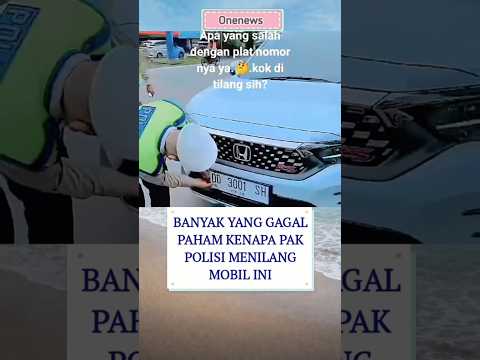 Plat mobil kena tilang