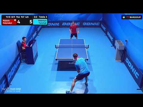 12:50 Mykola Halynskyi - Valentyn Yunchyk 09.09.2023 TT Euro.Cup Ukraine Star. TABLE 3