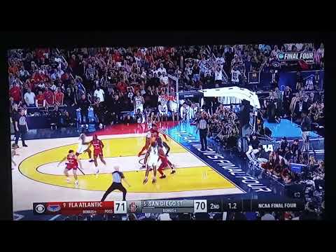 San Diego State Lamont Butler Game Winning Shot in National Semifinal against FAU