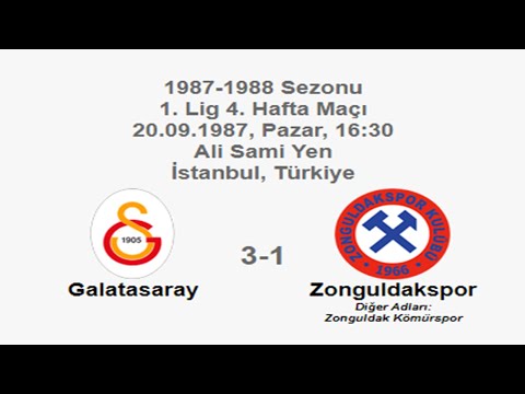Galatasaray 3-1 Zonguldakspor [HD] 20.09.1987 - 1987-1988 Turkish 1st League Matchday 4