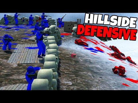 Insane HILLSIDE Fort Trench DEFENSE! - Ravenfield: Battle Simulator