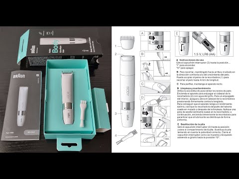 Braun BS1000 kompaktiškas kūno plaukų trimeris BODY video