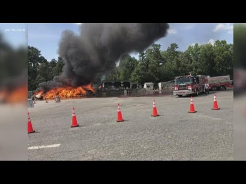 Fire at Huntersville recycling center is now out