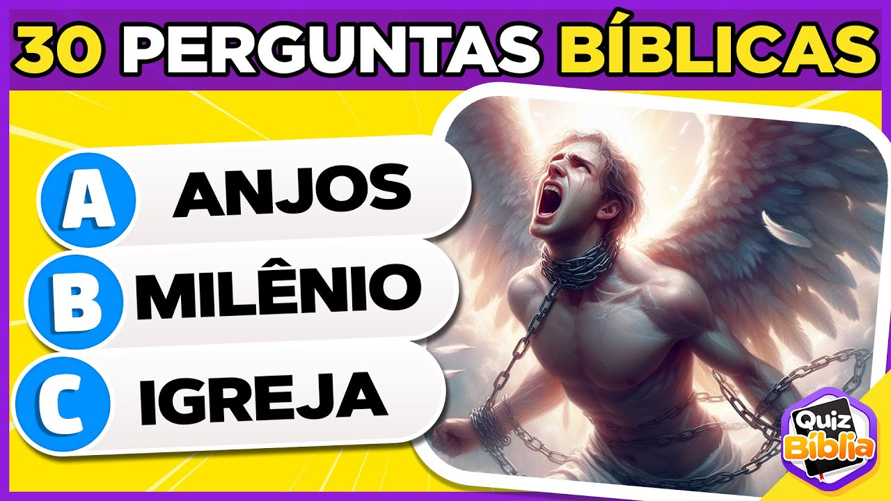 30 PERGUNTAS BÍBLICAS DE NÍVEL FÁCIL, MÉDIO E DIFÍCIL | QUIZ BÍBLICO