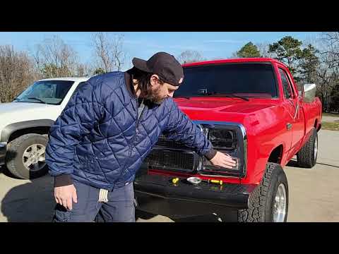 1981-1993 Dodge Ram LED headlight upgrade (91 Dodge Ram Cummins Truck)