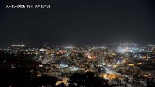 ユダヤ砂漠、エルサレム東部の街並み、遠景に死海方面