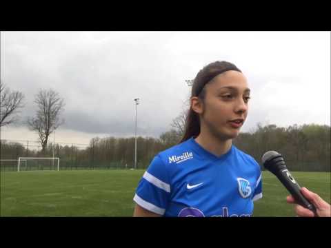 20170401 Interview with Amber Tysiak after the Belgium Super League Match KRC Genk   KSK Heist