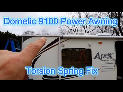 Easy Dometic 9100 RV Awning Torsion Spring Setting