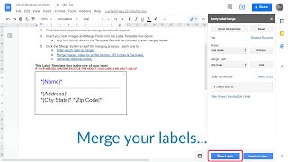 Print Labels from Google Docs using Quicklution's Avery Label Merge add-on