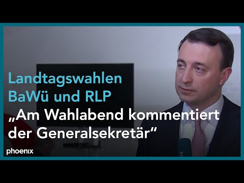 Interview mit Paul Ziemiak (CDU) am Abend der Landtagswahlen am 14.03.21